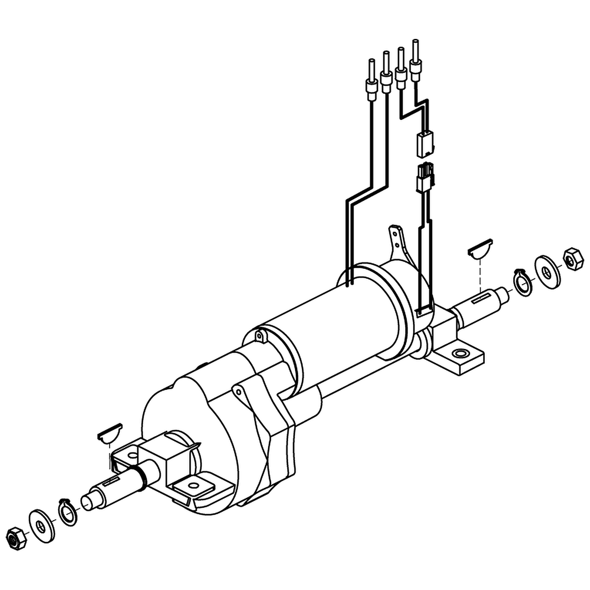 Pride Mobility (DRVASMB1920), main transaxle, motor and brake assembly with power connector, 6 km/h, for Go-Go Elite Traveller and Go-Go Ultra X scooters.