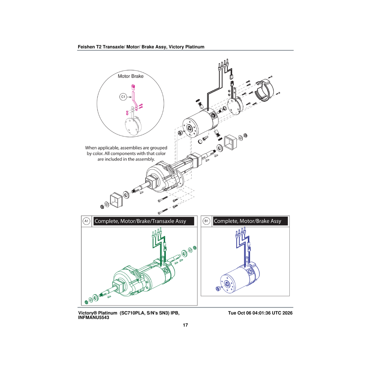 Pride Mobility DRVASMB2134 motor/brake/transaxle motor assembly 10.5 kmh e-1211-021 (feishen: fs400h.00) parts diagram
