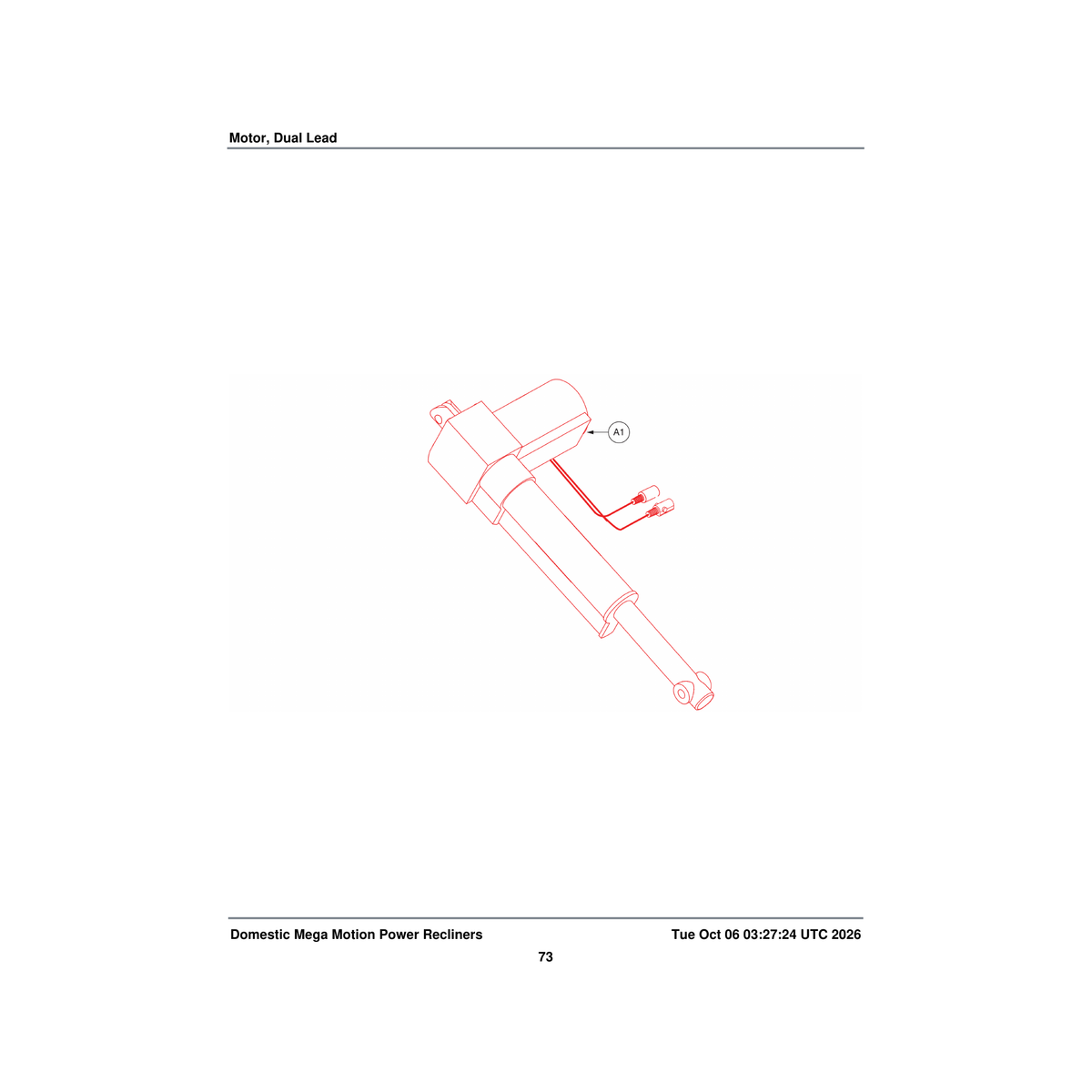 Pride Mobility DRVMOTR1482 motor dual lead motor parts diagram