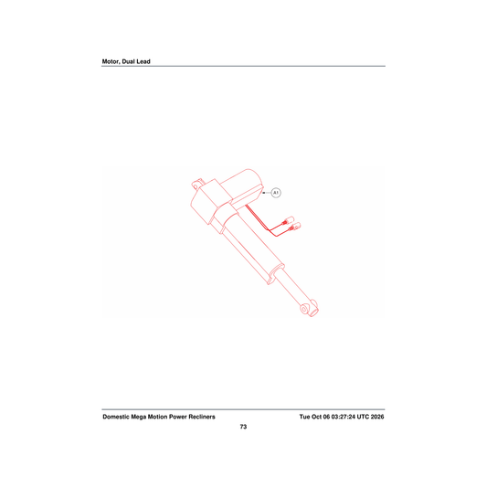 Pride Mobility DRVMOTR1482 motor dual lead motor parts diagram
