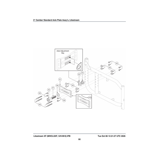 Pride Mobility DWR1005B043 washer coped nylon 0.25 inch id x 1.125 inch od parts diagram