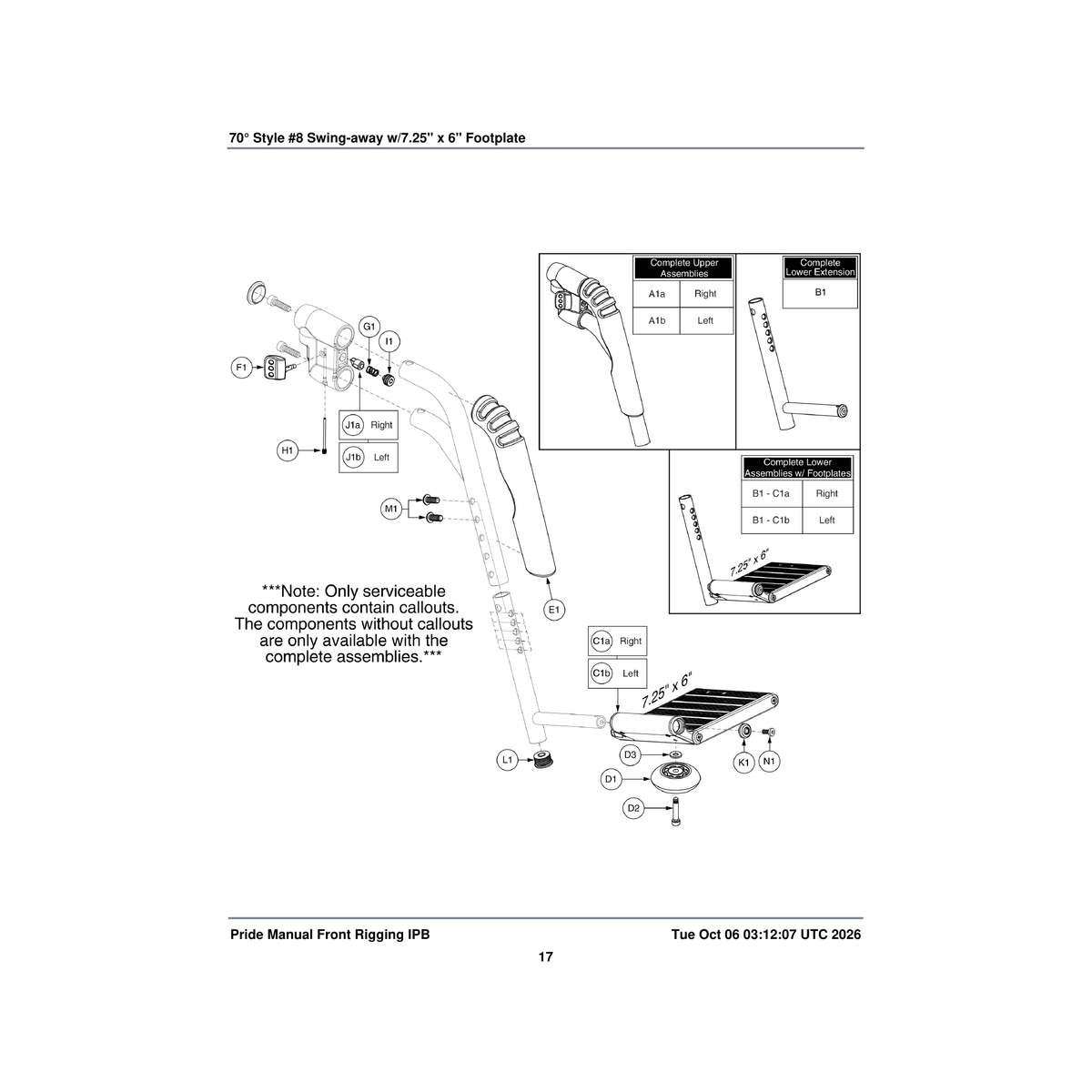 Pride Mobility DWR1010E442 cover foam 70° s/a #8 straight parts diagram