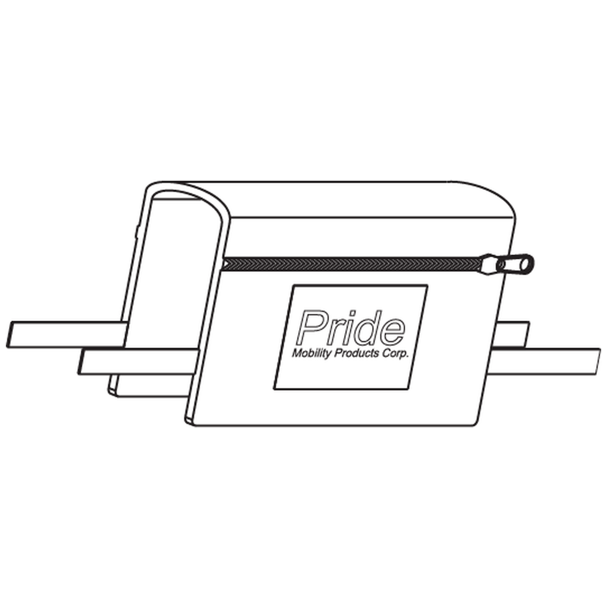 Pride Mobility DWR1020D016 dual saddle bag 11 3/4 inch x 17 inch pride logo