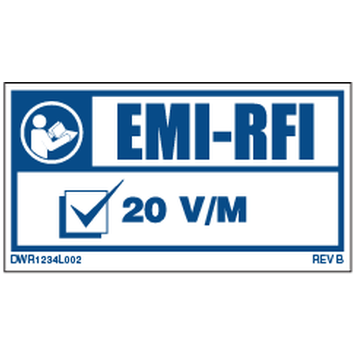 Pride Mobility DWR1234L002 decal icon 20v/m emi-rfi