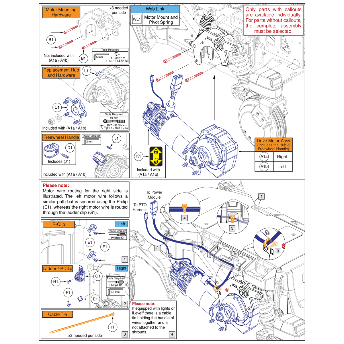 Pride Mobility DWR1235L638 decal jazzy freewheel icon up drive down neutral parts diagram