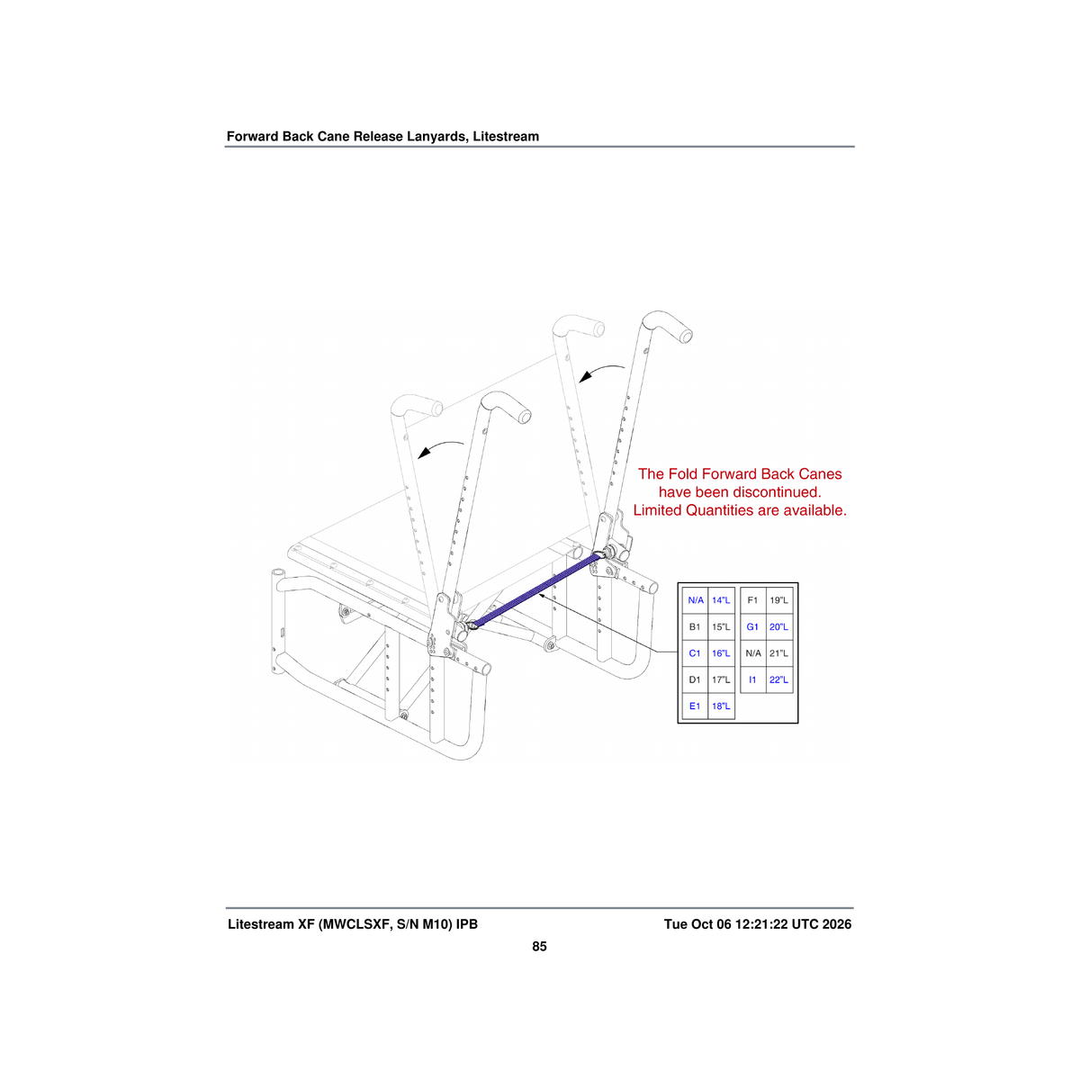 Pride Mobility DWR1510C319I lanyard black nylon webbing 16 inch long c1510-319 parts diagram