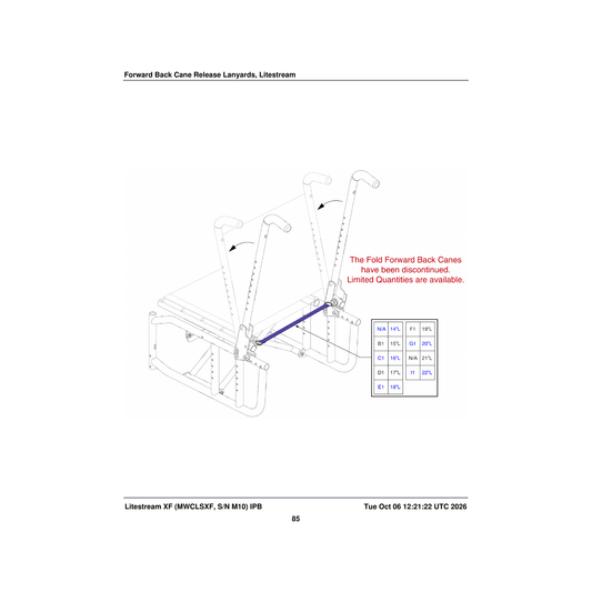 Pride Mobility DWR1510C319K lanyard black nylon webbing 18 inch long c1510-319 parts diagram