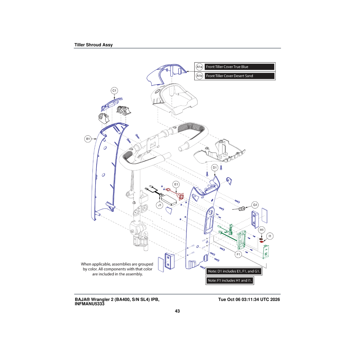 Pride Mobility DWR9763D017 cover tiller black abs front/center parts diagram