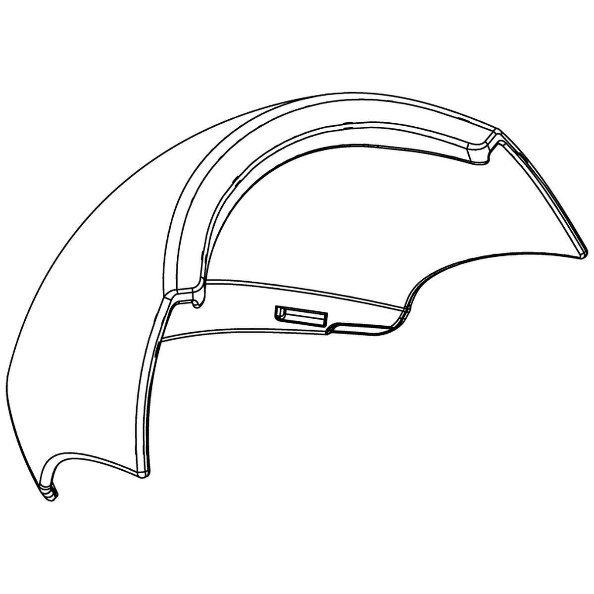 Pride Mobility (DWR9983E042B), painted blue tiller shield shroud for Go-Go Elite Traveller scooters.