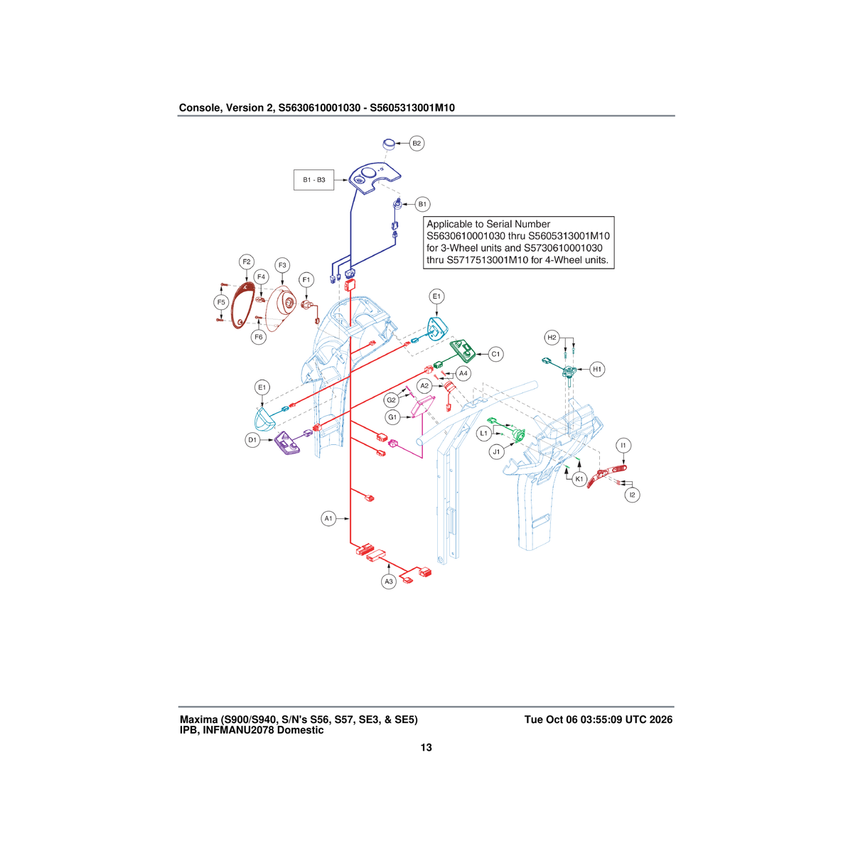 Pride Mobility ELE134500 assembly throttle pot long shaft parts diagram