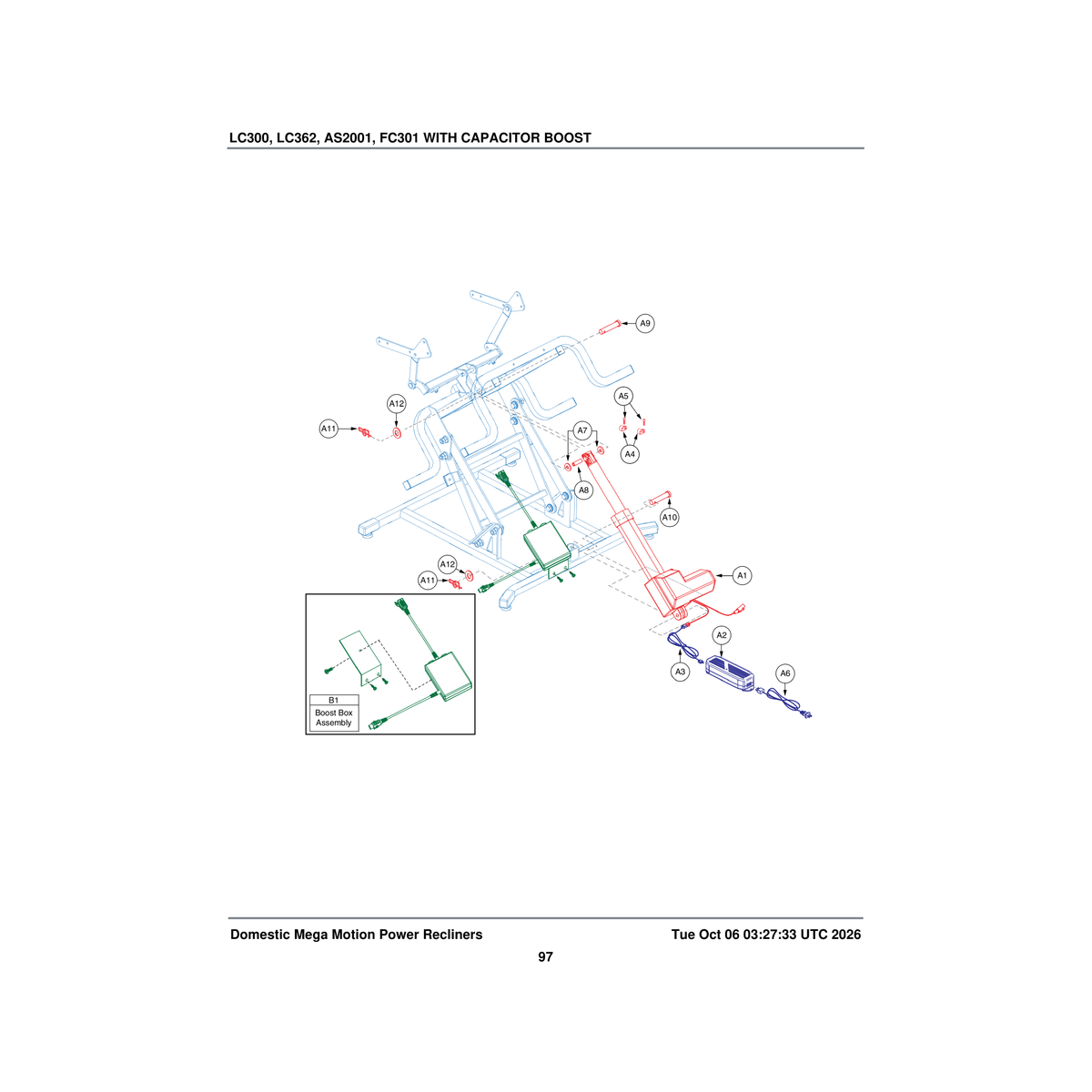 Pride Mobility ELE150019 assembly boost lift chair parts diagram