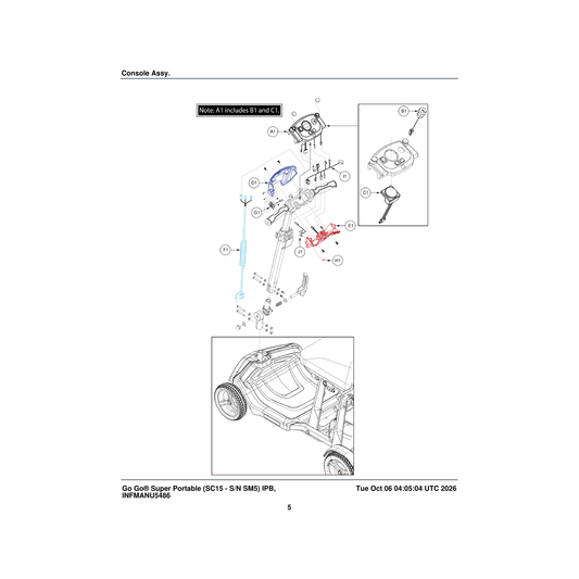 Pride Mobility ELE1703334 key switch assembly parts diagram