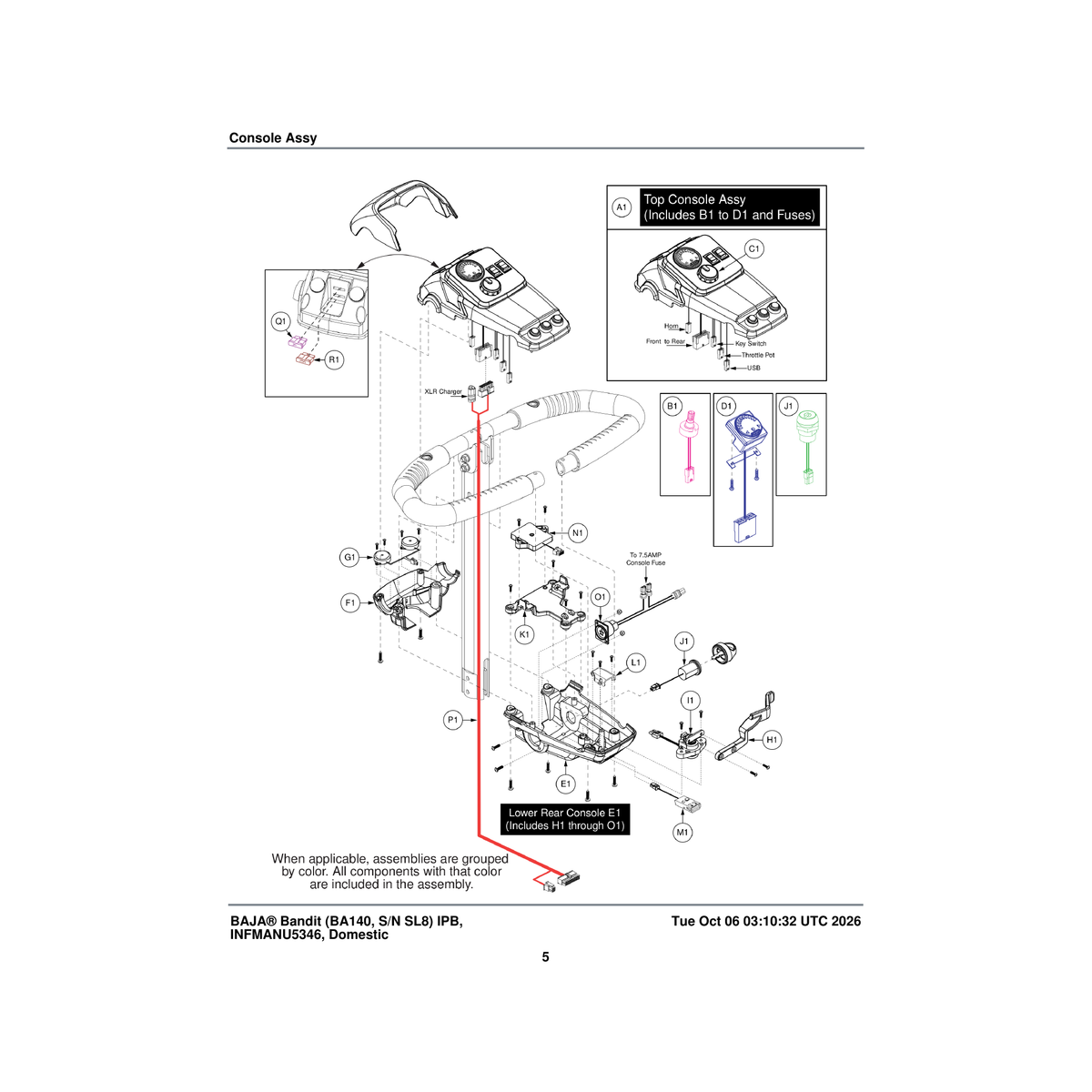 Pride Mobility ELE1706049 throttle pot assembly parts diagram