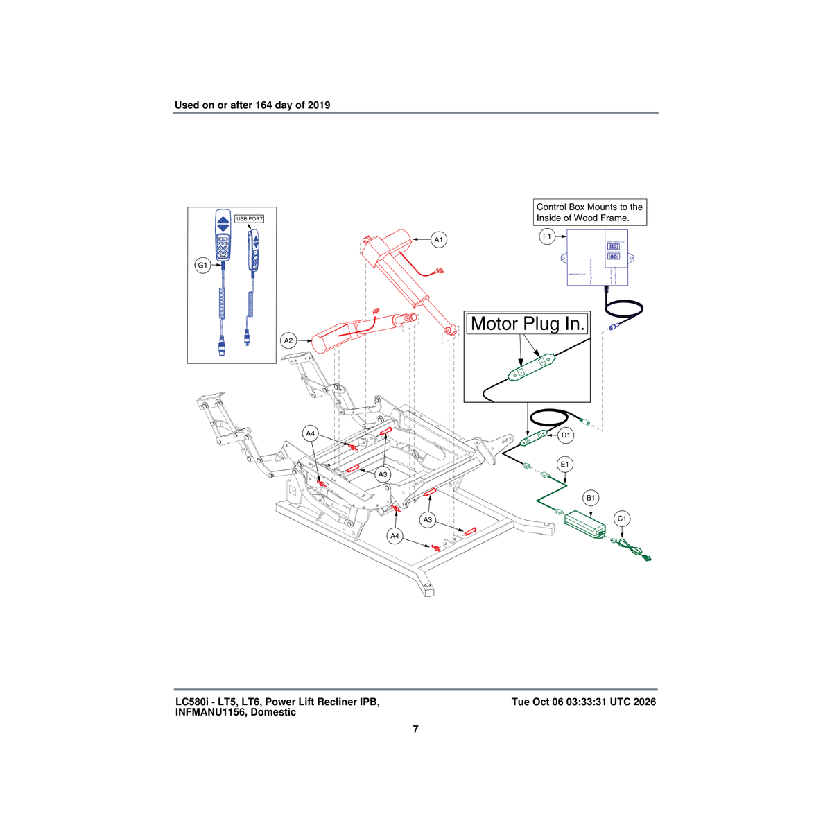 Pride Mobility ELE1708021 assembly control box infinite motor memory button control parts diagram