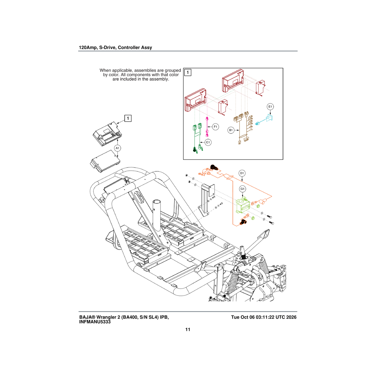 Pride Mobility ELE1806163 battery harness parts diagram