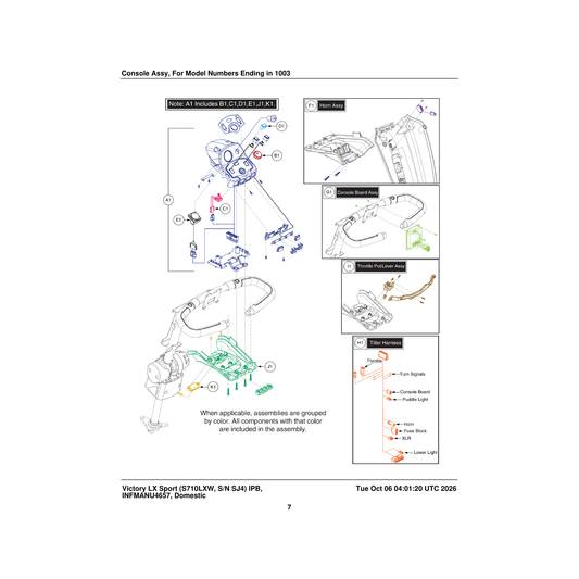 Pride Mobility ELE1906756 blinker board assembly with plastics parts diagram