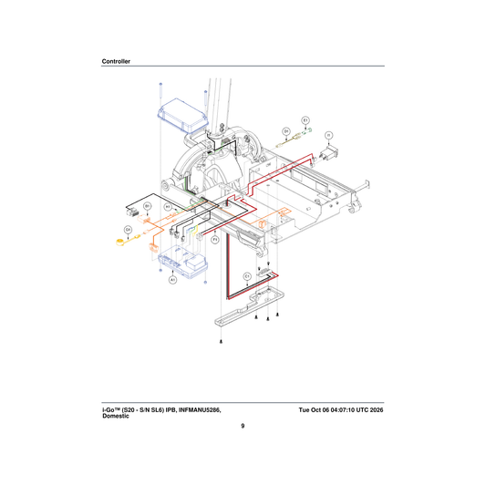 Pride Mobility ELE2105784 reed sensor harness parts diagram