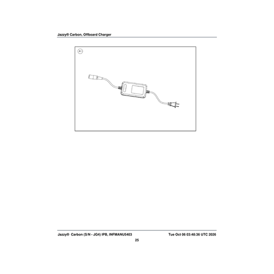 Pride Mobility ELE2200023 battery charger with cord 2amp jazzy carbon (innuovo:ylh-a0501) parts diagram
