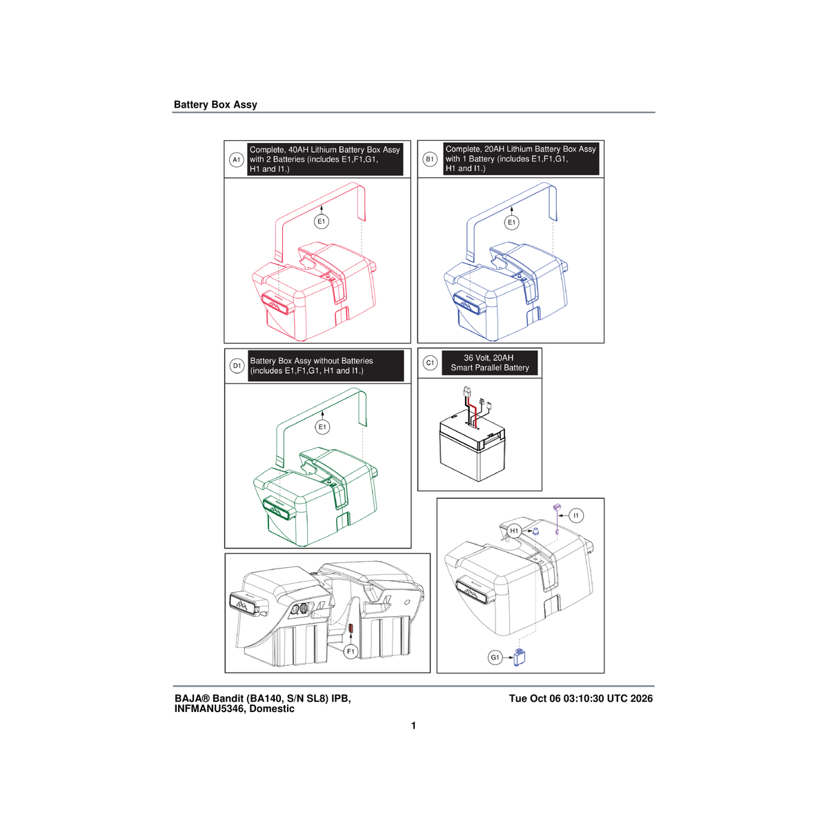 Pride Mobility ELE2206326 7.5 amp 80 volt ato fuse parts diagram