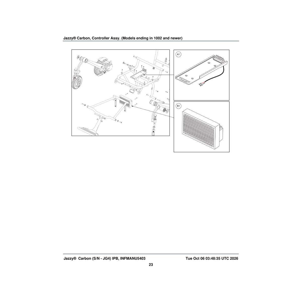 Pride Mobility ELE2400074 power module;jazzy carbon(innuovo:e0200129) parts diagram