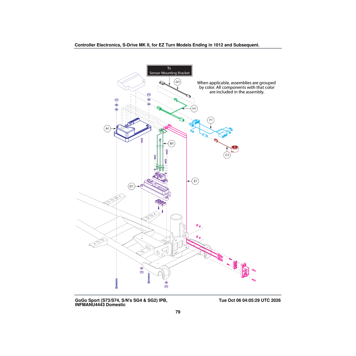 Pride Mobility ELE2401261 zt adapter harness parts diagram