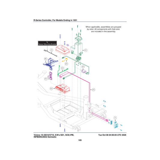Pride Mobility ELE2401323 r-series victory shielded jumper parts diagram
