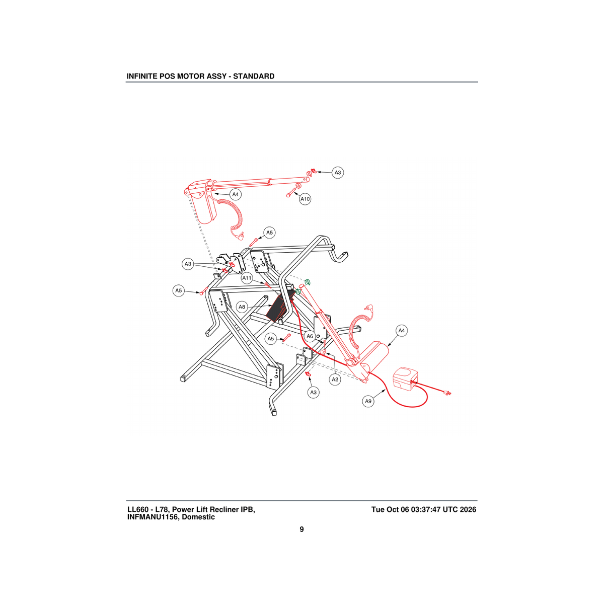 Pride Mobility ELEASMB3444 motor control box universal dual infinite motor parts diagram