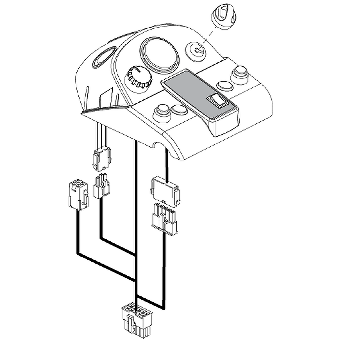 Pride Mobility (ELEASMB5404), economy console assembly for Victory 9 and Victory 10 scooters.