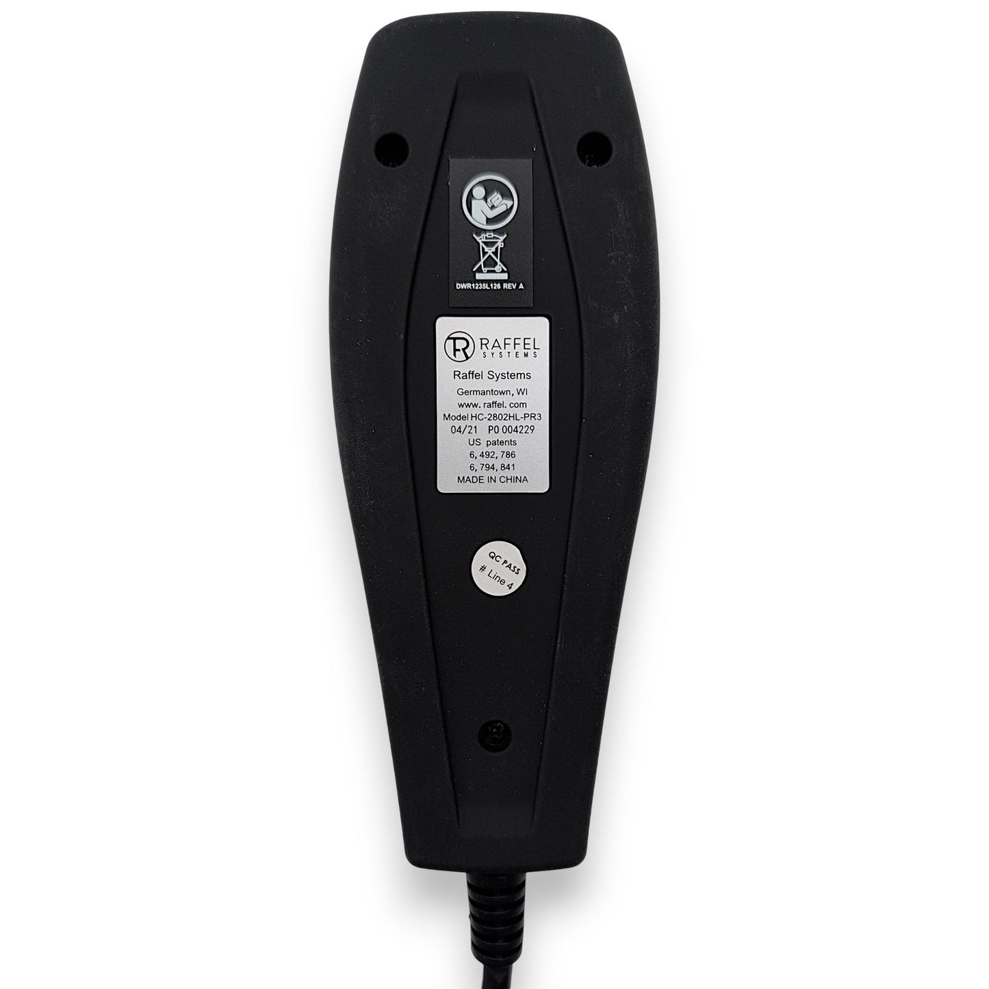 HC-2802HL-PR3 Lift Chair Remote 9-Pin | Pride Mobility ELEASMB5578