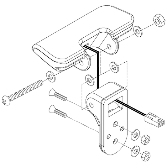 Pride Mobility (ELEASMB5676), lower LED headlight assembly with mounting hardware for Victory 9 and Victory 10 scooters.