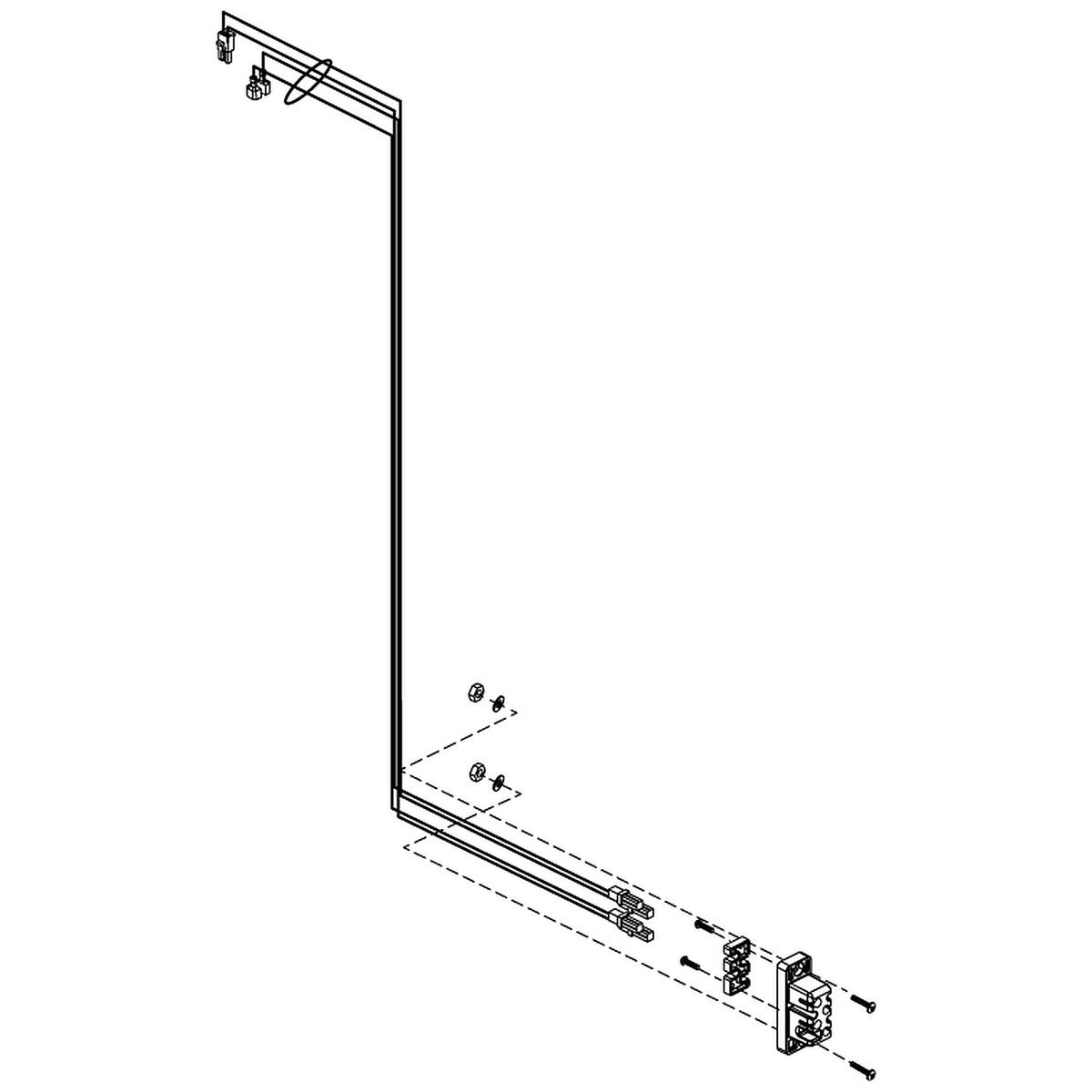 Pride Mobility (ELEASMB6823), R-Series controller, motor and brake connector housing assembly for Go-Go Elite series scooters.