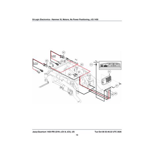 Pride Mobility ELEASMB7110490 assembly q-logic curtis 100 amp hammer xl motors quantum 1450 parts diagram