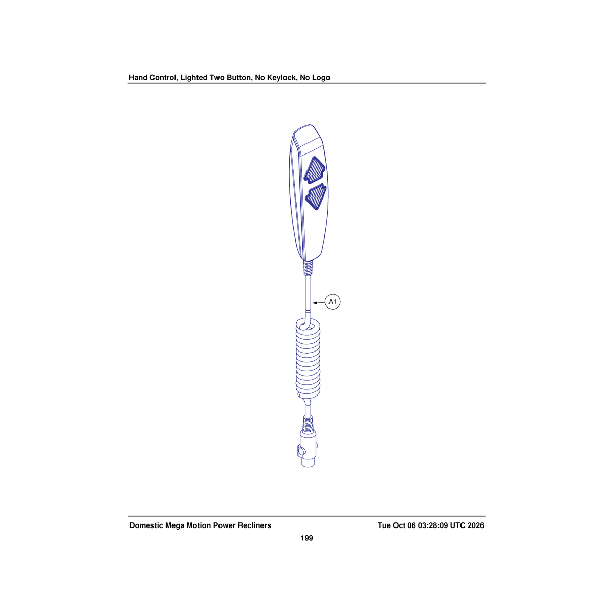 Pride Mobility ELEASMB7120018 lighted hand control assembly without pride logo single parts diagram