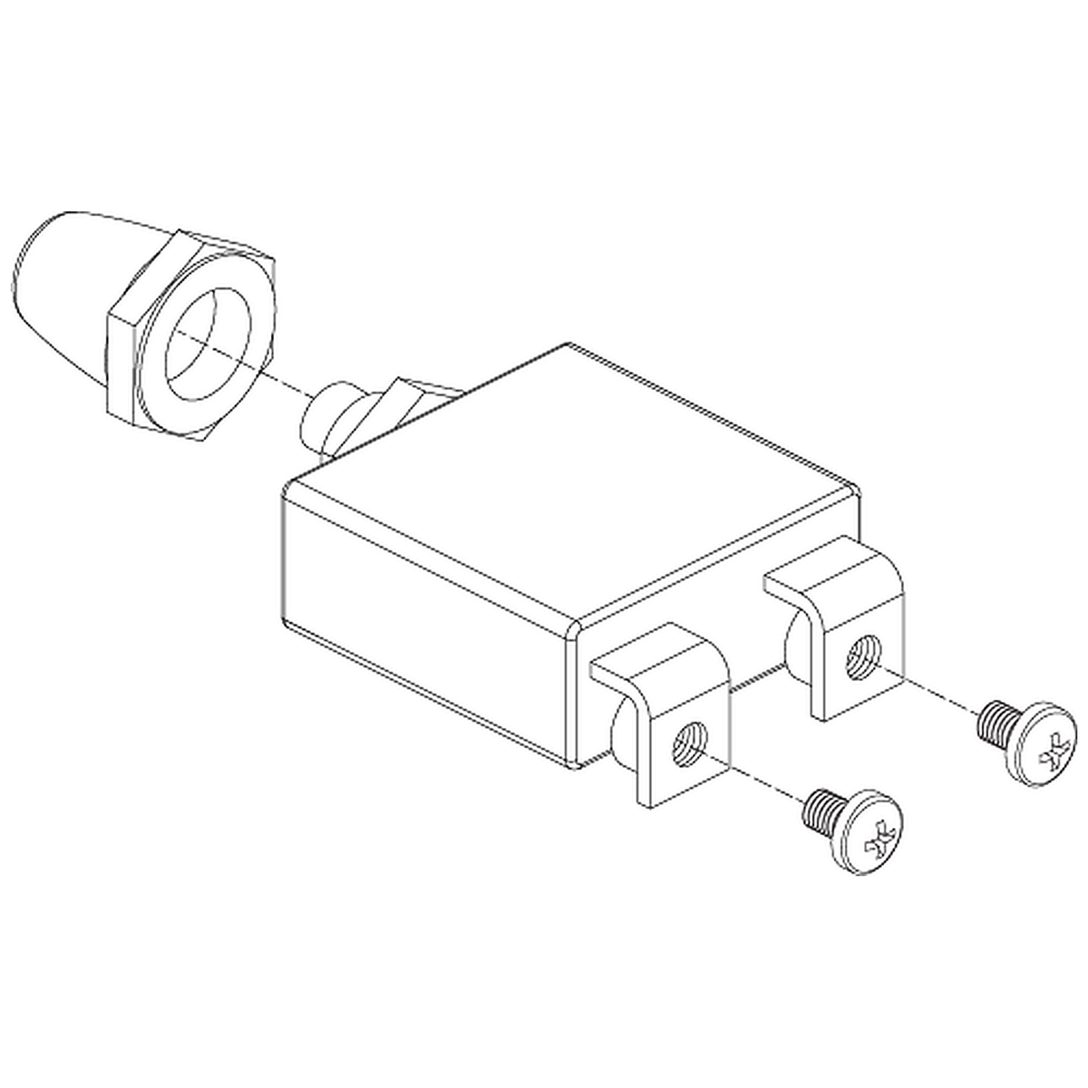 Pride Mobility (ELECBRK1007), 40 amp circuit breaker with right angle ring terminals.