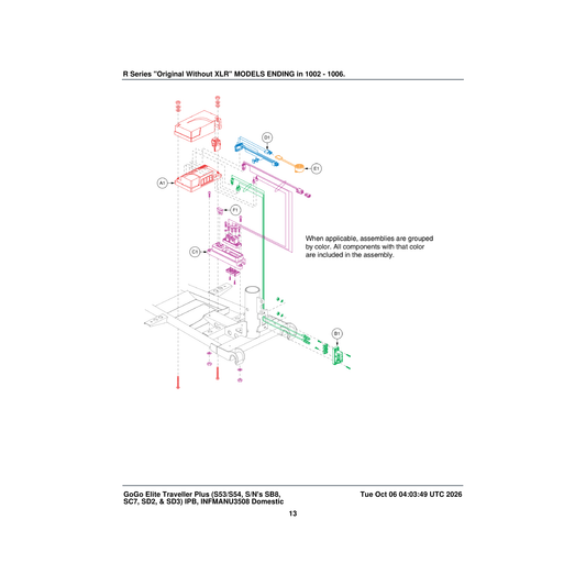 Pride Mobility ELEFUSE1009 fuse 3 amp ato (automotive type) (littelfuse: 257003) parts diagram