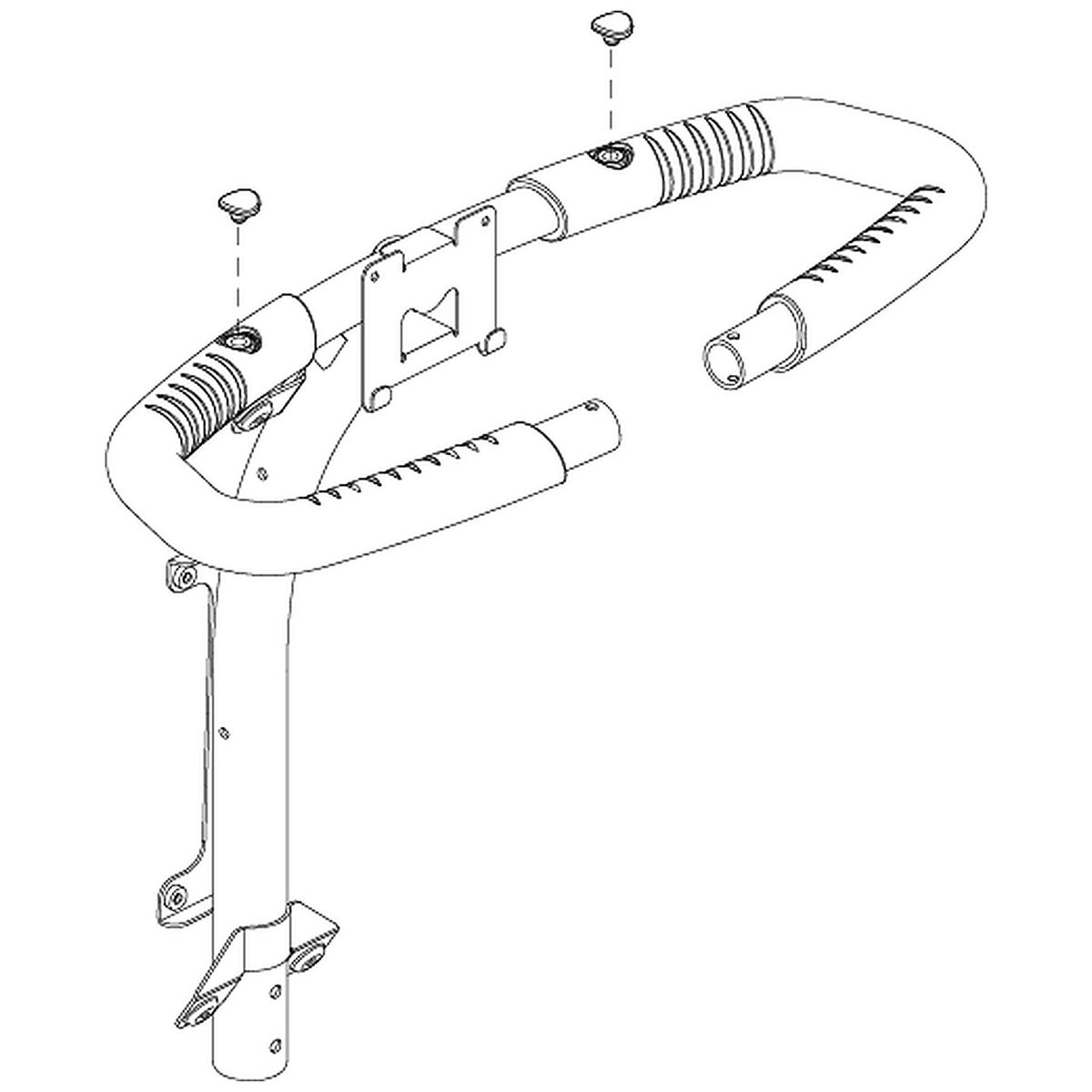 Pride Mobility (FRMASMB11383), delta tiller assembly for Victory 9 and Victory 10 scooters.