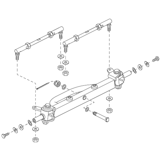 Pride Mobility (FRMASMB11388), front axle assembly for 4-wheel Victory 9 and Victory 10 scooters.