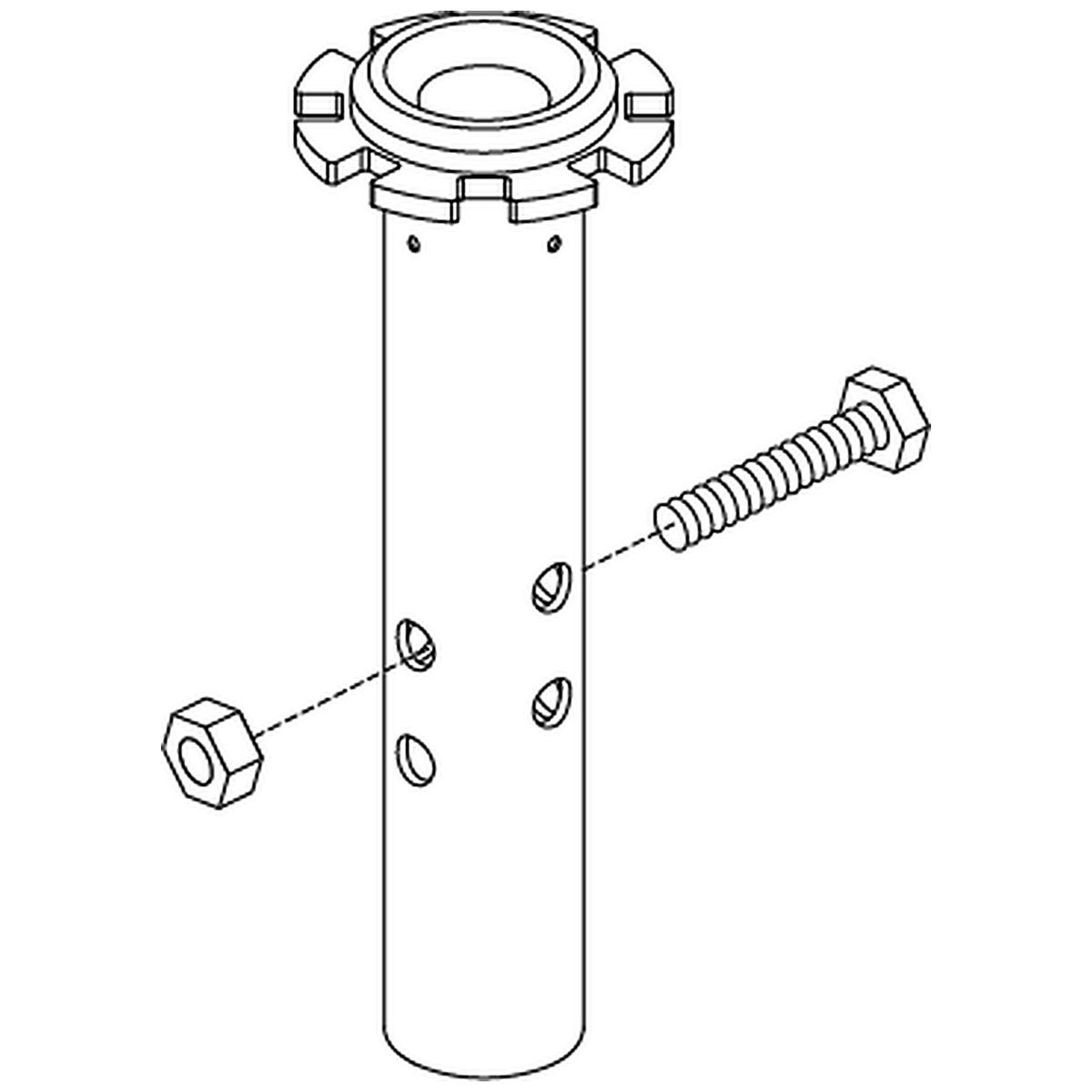 Pride Mobility (FRMASMB11389), upper seat post assembly with 8 position multi-hole adjustment for Victory 9 and Victory 10 scooters.
