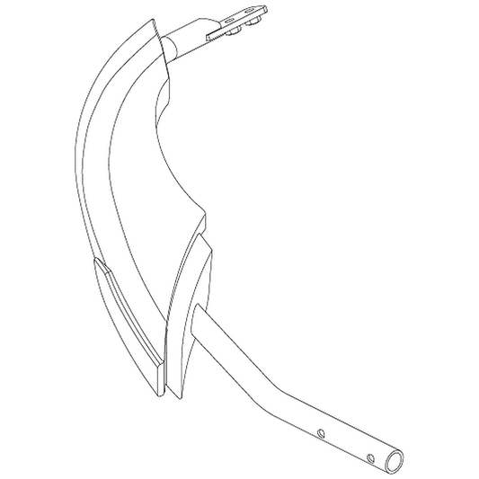 Pride Mobility (FRMASMB11402), left front bumper assembly for 3-wheel Victory 10 scooters.