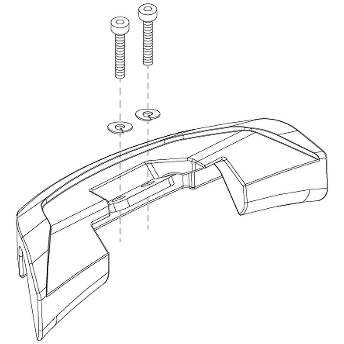 Pride Mobility (FRMASMB12274), middle front bumper assembly for 3-wheel Victory 10 scooters.