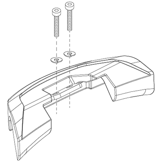 Pride Mobility (FRMASMB12274), middle front bumper assembly for 3-wheel Victory 10 scooters.