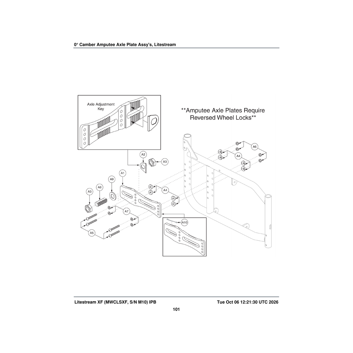 Pride Mobility FRMASMB8990 axle plate frame assembly amputee litestreamxf parts diagram