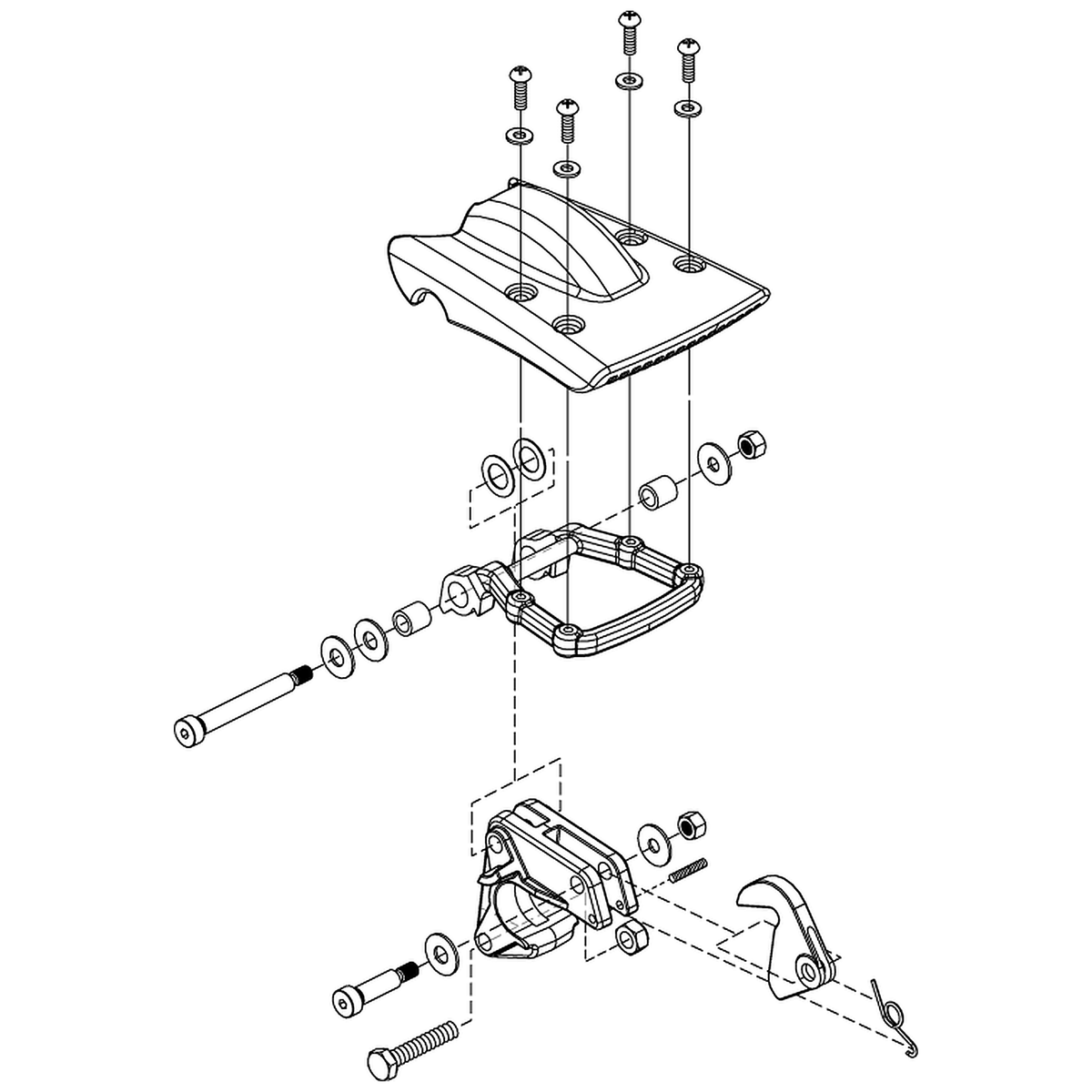 Pride Mobility (FRMASMB9231), lockup frame assembly for Go-Go Elite Traveller scooters.