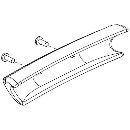 Pride Mobility (FRMASMB9240), black front bumper assembly for 4-wheel Go-Go Elite Traveller scooters.