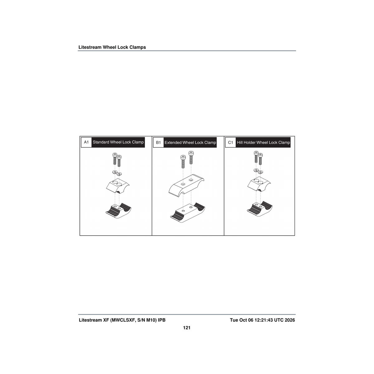 Pride Mobility FRMINDV1272 brake mount clamp litestreamxf parts diagram