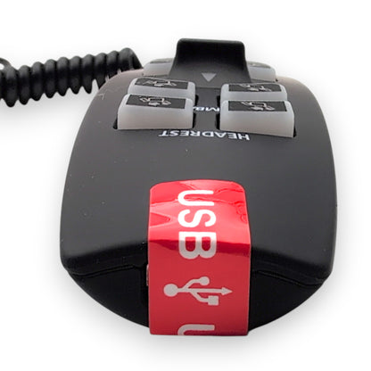 top of remote with USB port