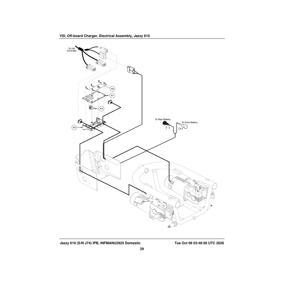 Pride Mobility HARUSHD2080 harness 3 pin run plug female parts diagram