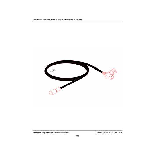 Pride Mobility HARUSHD2550 harness hand control extension parts diagram