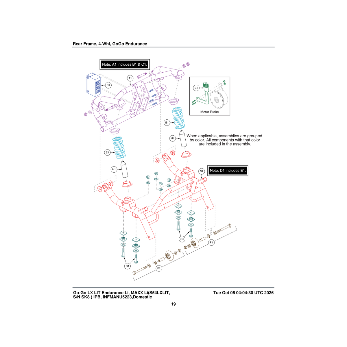 Pride Mobility HDW130082 hardware transaxle assembly mounting parts diagram