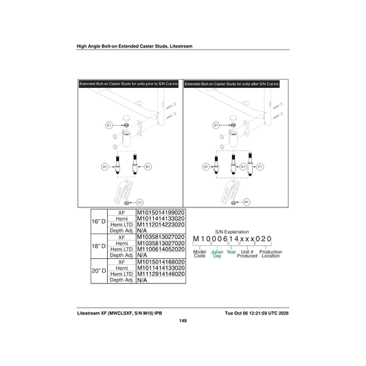 Pride Mobility HDW138737 fork stem threaded with flats m15 extended 2.00 inch parts diagram